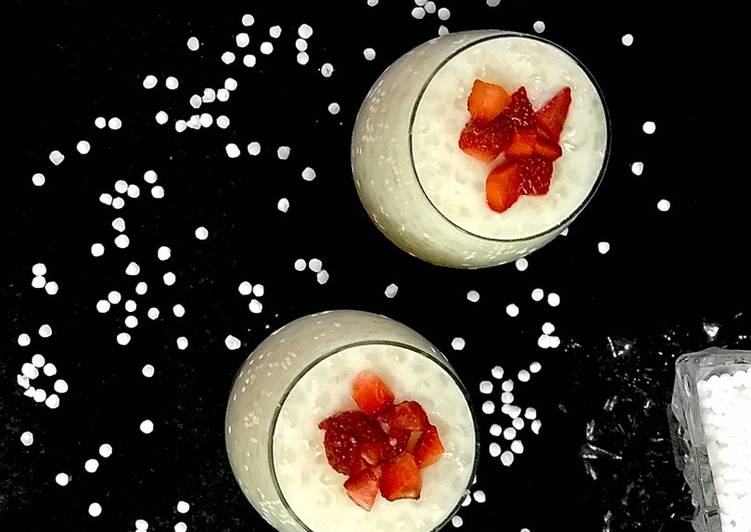 Recipe of Super Quick Homemade Eggless Tapioca Vanilla Pudding