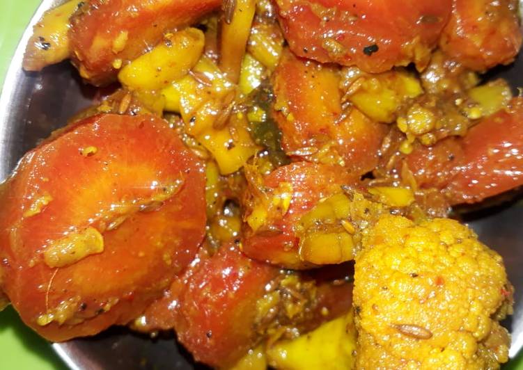 Recipe of Speedy Gajar and gobhi ka mitha achar