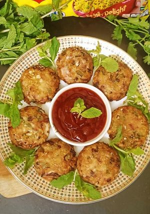 नूडल्स कटलेट(noodles cutlet recipe in hindi) रेसिपी मुख्य फोटो