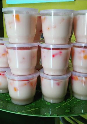 Foto resep Puding Susu Buah