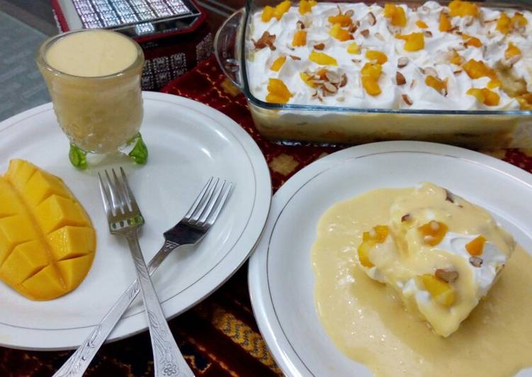 Recipe of Speedy Mango milk cake (no bake)