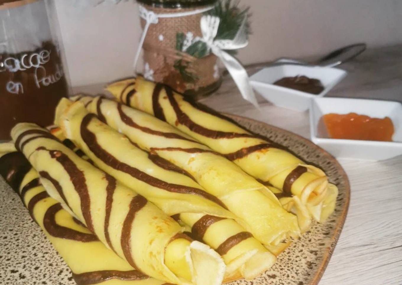 Crêpes marbrées au chocolat