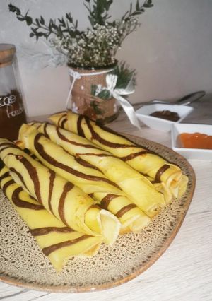 A picture of Chocolate Marbled Crêpes.