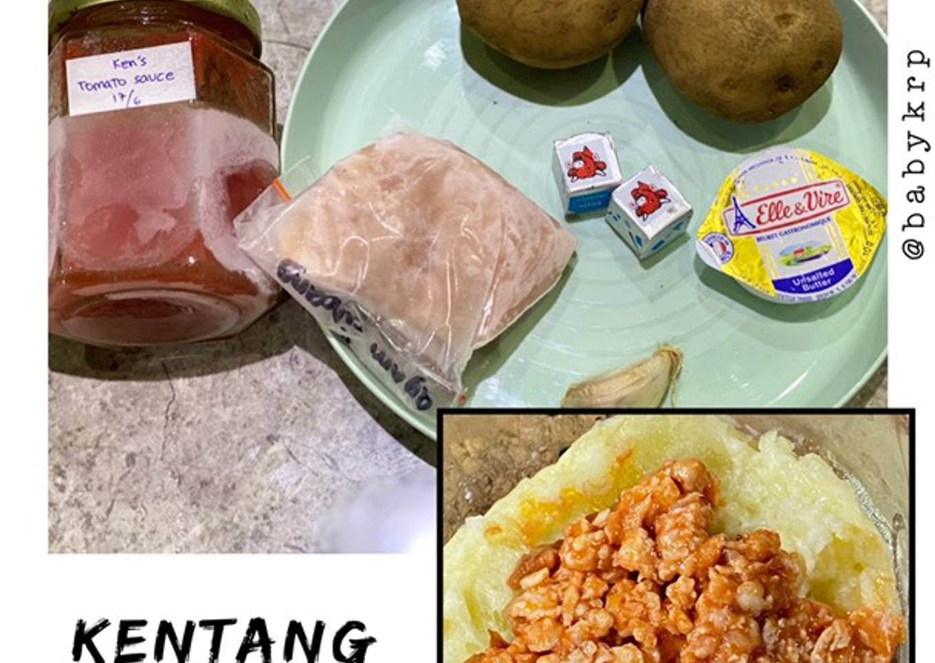 Mpasi 9 bulan: kentang ayam bolognese