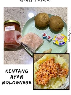 Foto resep Mpasi 9 bulan: kentang ayam bolognese