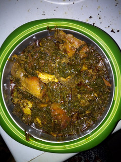 A picture of Vegetable soup (miyan Alaiyaho).
