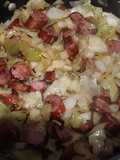 Keto cabbage and kielbasa