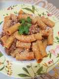 Rigatoni a la boloñesa....🍝🍝