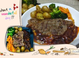 Foto resep Sirloin steak with barbeque sauce
