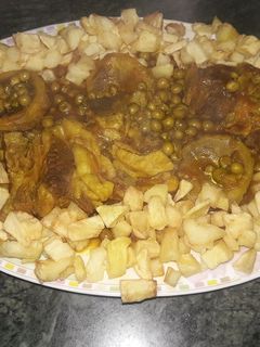 صورة لوصفة طاجين الجلبان بالقرناع