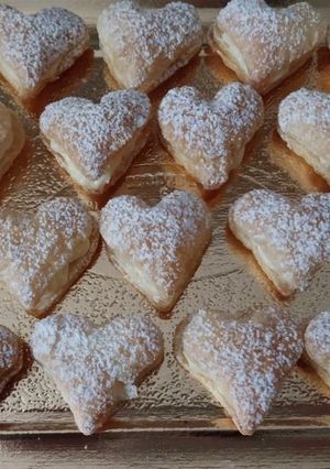 Foto di Cuori di sfoglia alla crema
