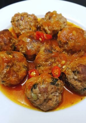 Hình của món Thịt viên sốt cà chua.