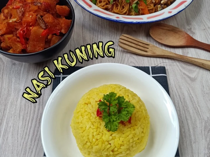 Cara Mudah Membuat Resep  876. Nasi Kuning Magic Com, Praktis yang Enak Banget, Lezat Sekali