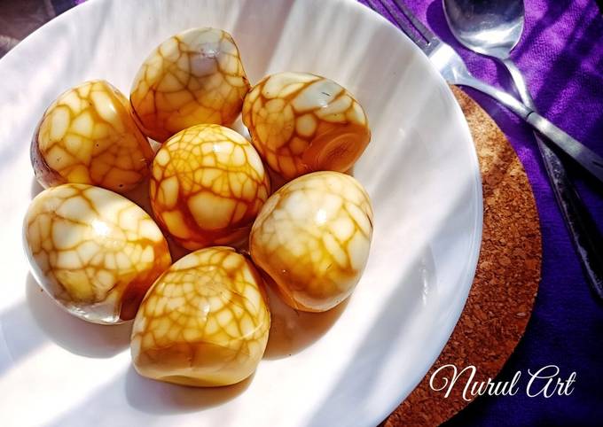 Resep Telur Pindang Marmer, Enak