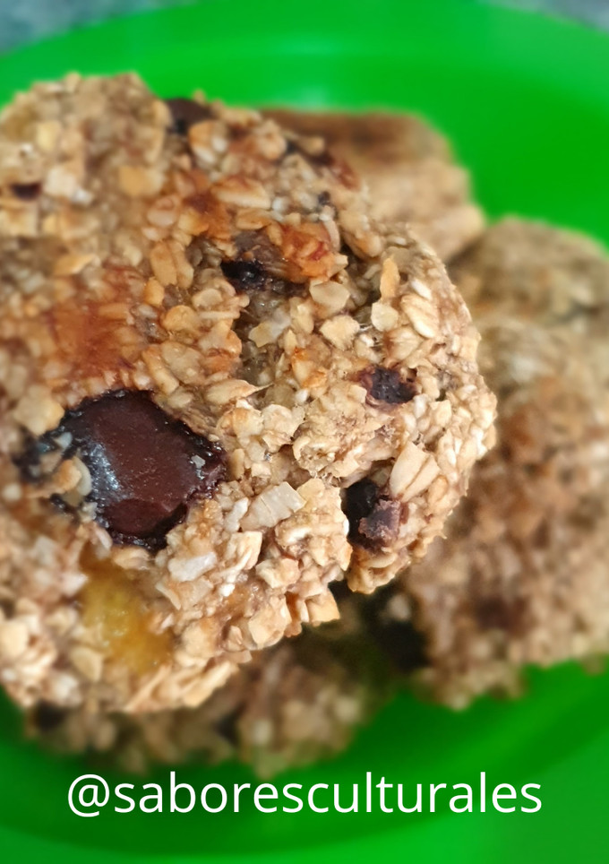 Una foto de 🍪 🍌Cookies de banana, avena y chocolate
