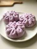 Bakpao/Pao Ubi Ungu isi Creamy salted egg