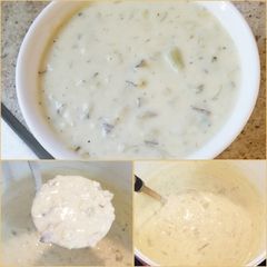 A picture of Creamy Potato Leek Soup.