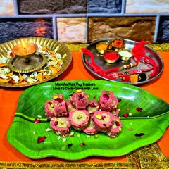 A picture of Saffron Cardamom Rose Flavour Dry Fruits Mawa Roll - Raksha Bandhan Special Instant Dessert.