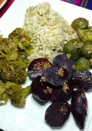 Una foto de Cena liviana - vegetales y yamaní