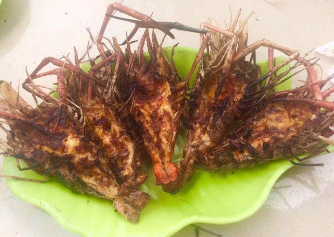 Udang gala bakar pedas