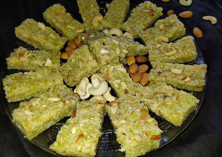 Steps to Make Perfect Bottle gourd barfi