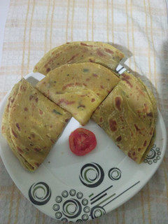A picture of Butternut layered chapati#5orlessingredientsrecipecontest#.