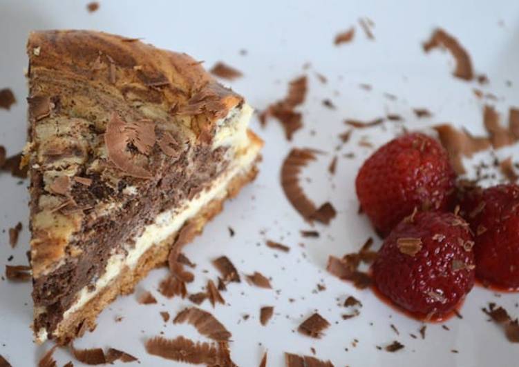 How to Prepare Super Quick Homemade Chocolate Marble Cheesecake