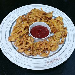 Spiced onion fritters A picture of Spiced onion fritters.