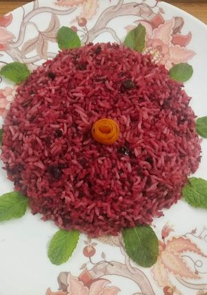 A picture of Beetroot Rice.