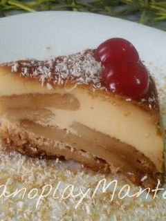 Una foto de Flan de coco y galletas en GME, F y G y Tradicional