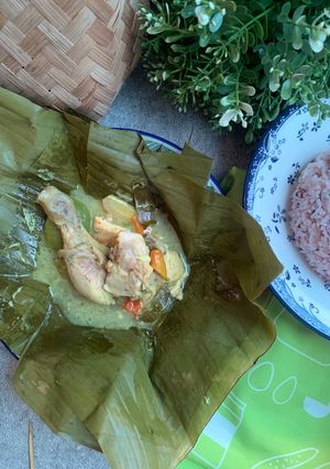Foto resep Garang Asem Ayam |Santan dan Daun Pisang