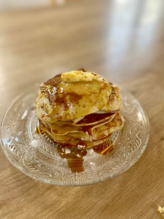 Una foto de Tortitas de plátano para 1