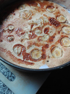 Una foto de Torta de avena, bananas y pasas de uvas. Sin azúcar!!!