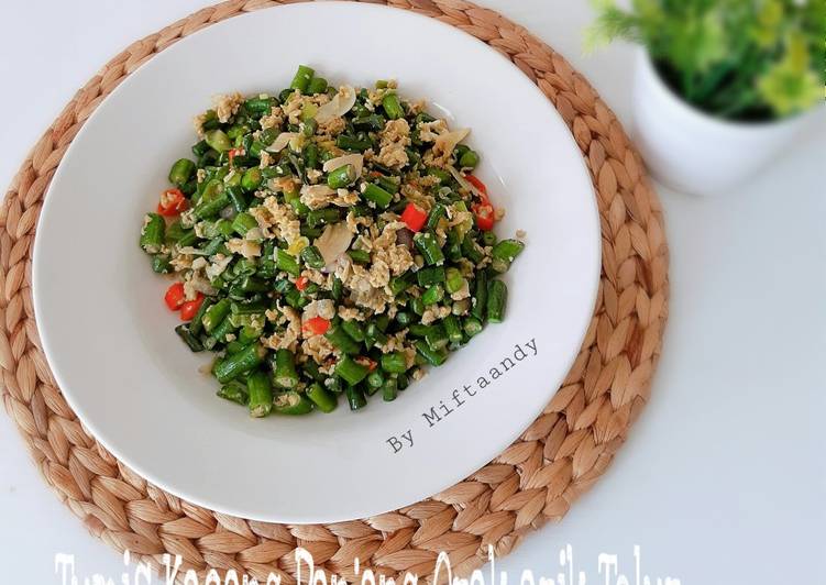 Cara mengolah Tumis Kacang Panjang Orak arik Telur, Lezat