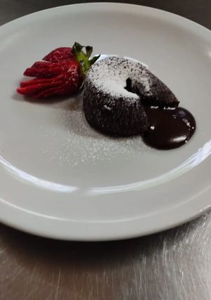 Una foto de Volcán de chocolate