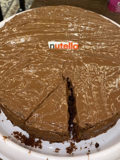 صورة لوصفة كيكة الشوكولاتة بالنوتيلا الذيذه. 🍫nutella