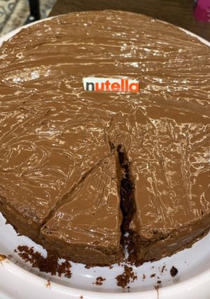 صورة لوصفة كيكة الشوكولاتة بالنوتيلا الذيذه. 🍫nutella