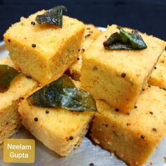 A picture of Moong Dal Dhokla.