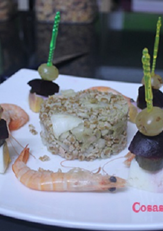 Una foto de Espelta con gambas y pinchos