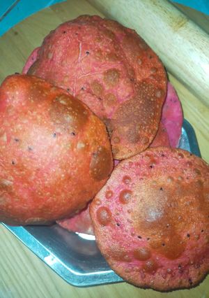 Hình của món Bánh tiêu thanh long không men.