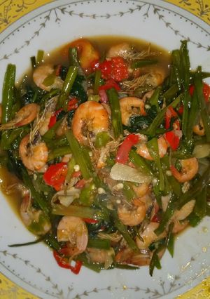 Foto resep Tumis kangkung+udang