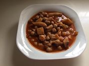 Una foto de garbanzos con chocos