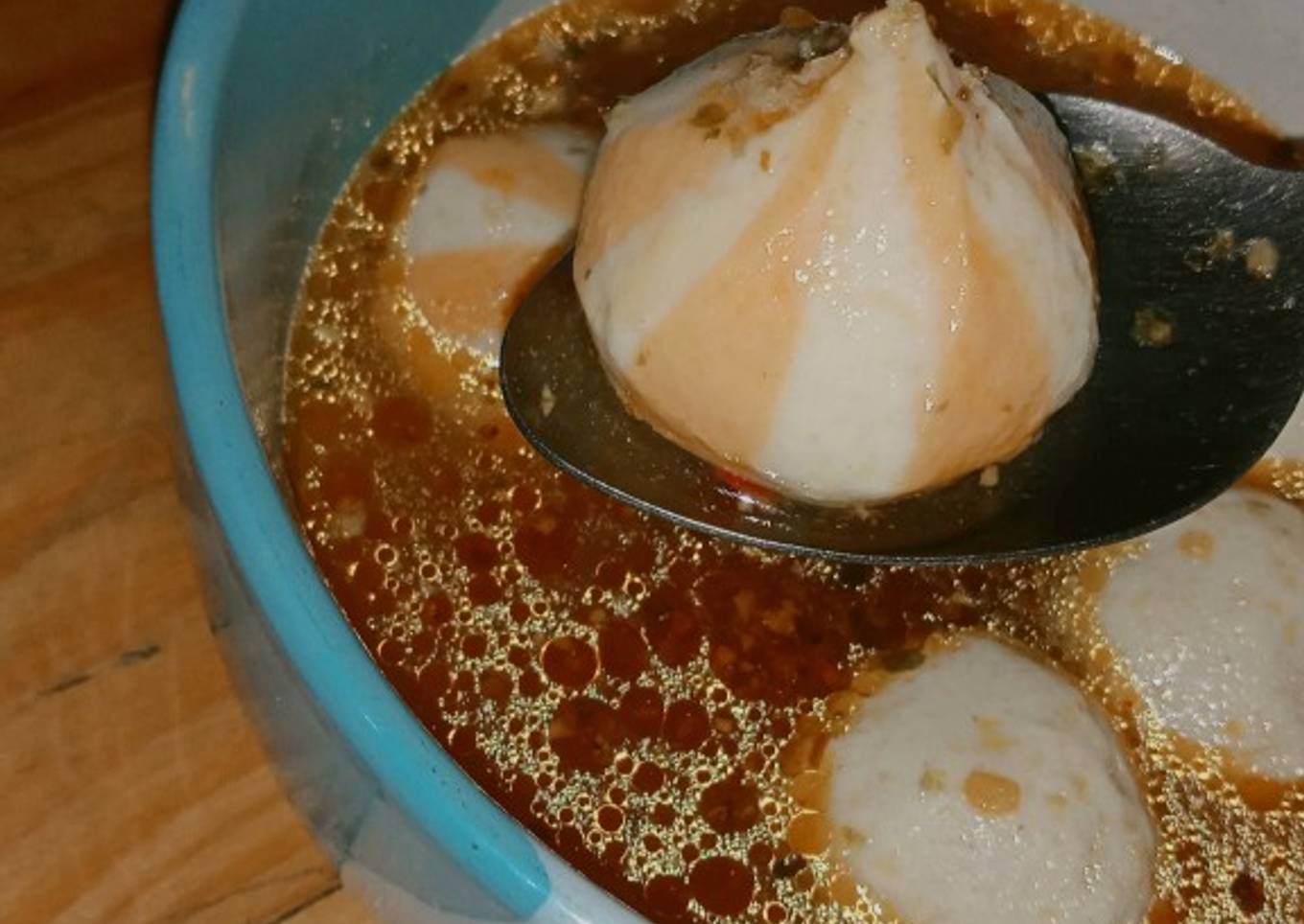 Bakso ikan kuah tomyum