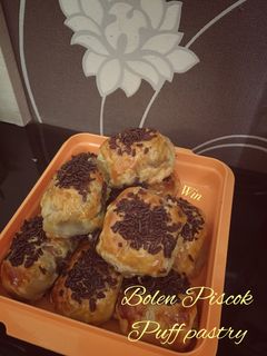 Foto resep Bolen pisang coklat puff pastry