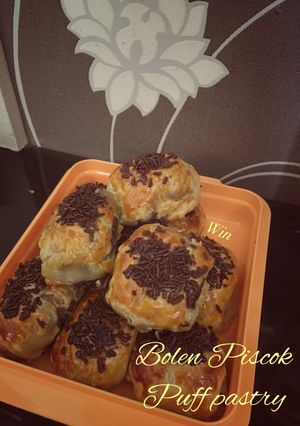 Foto resep Bolen pisang coklat puff pastry