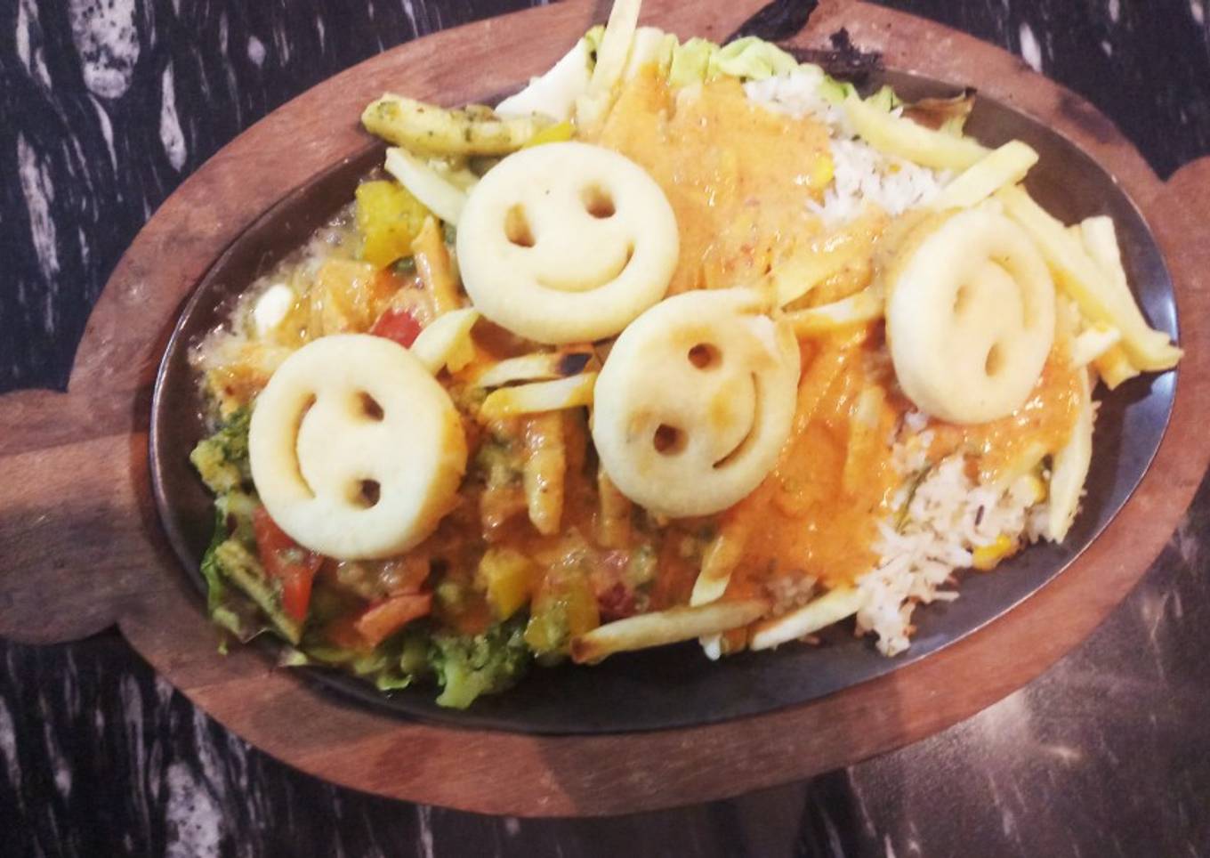 Exotic veg sizzler