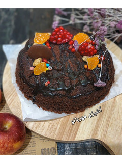عکسی از دستور کیک شکلاتی دو تخم مرغی بدون شیر