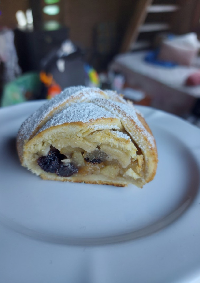 Una foto de 🍎🍏Strudel de manzana 🍏🍎