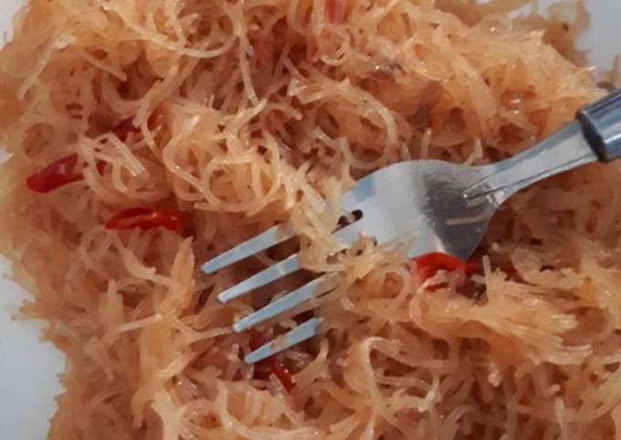 Resep Bihun goreng terasi hot spicy, Menggugah Selera