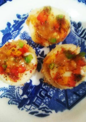 A picture of Cheesy chilli Jaggery coin.